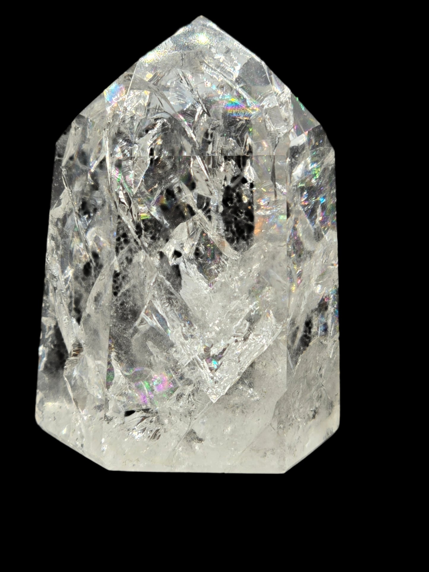 MINI FIRE & ICE (CRACKLE) QUARTZ TOWER