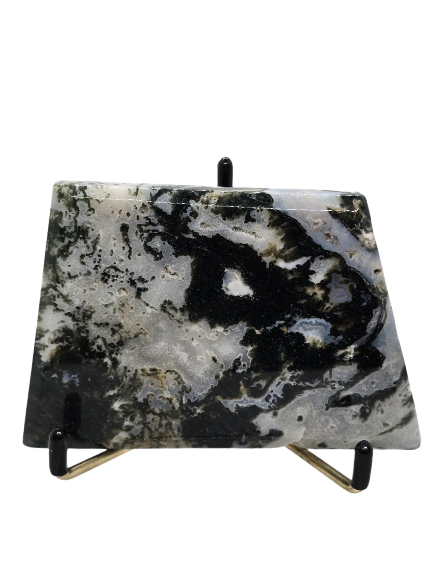 MOSS AGATE SLAB TRAPEZOID #12