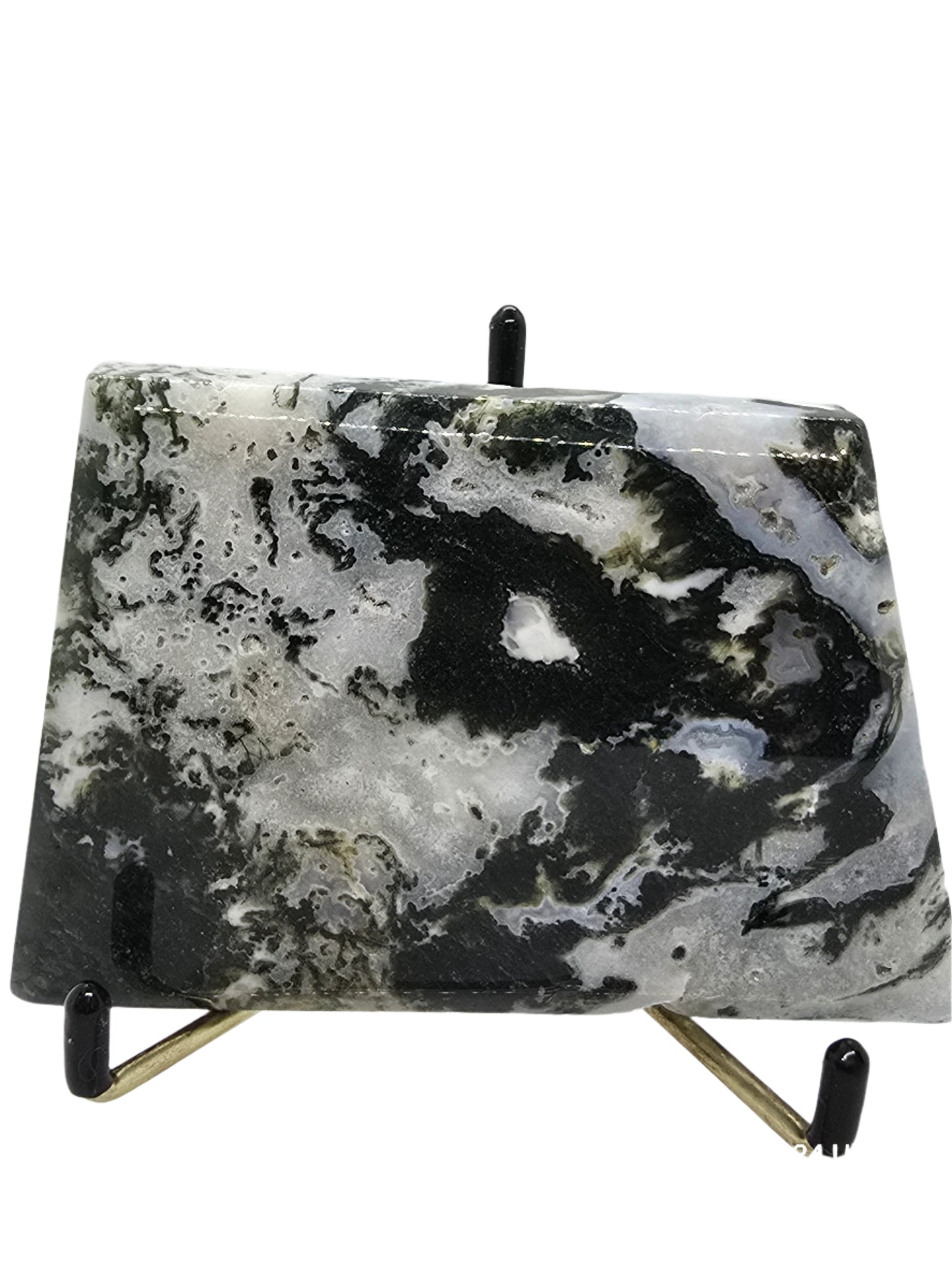 MOSS AGATE SLAB TRAPEZOID #12