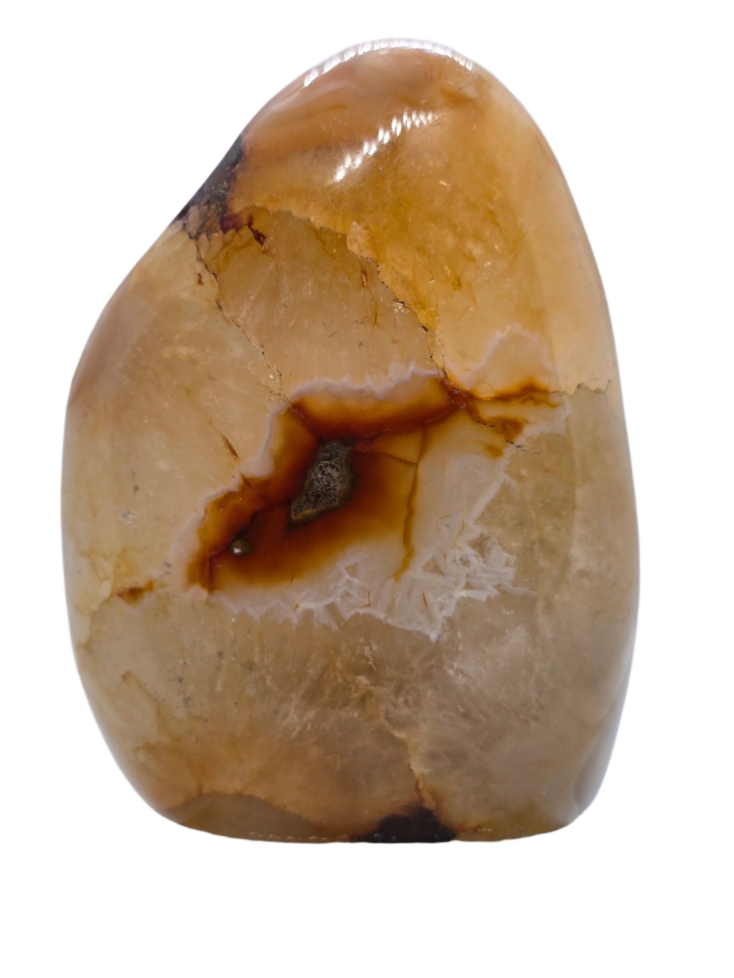 CARNELIAN FLOWERED AGATE FREE FORM