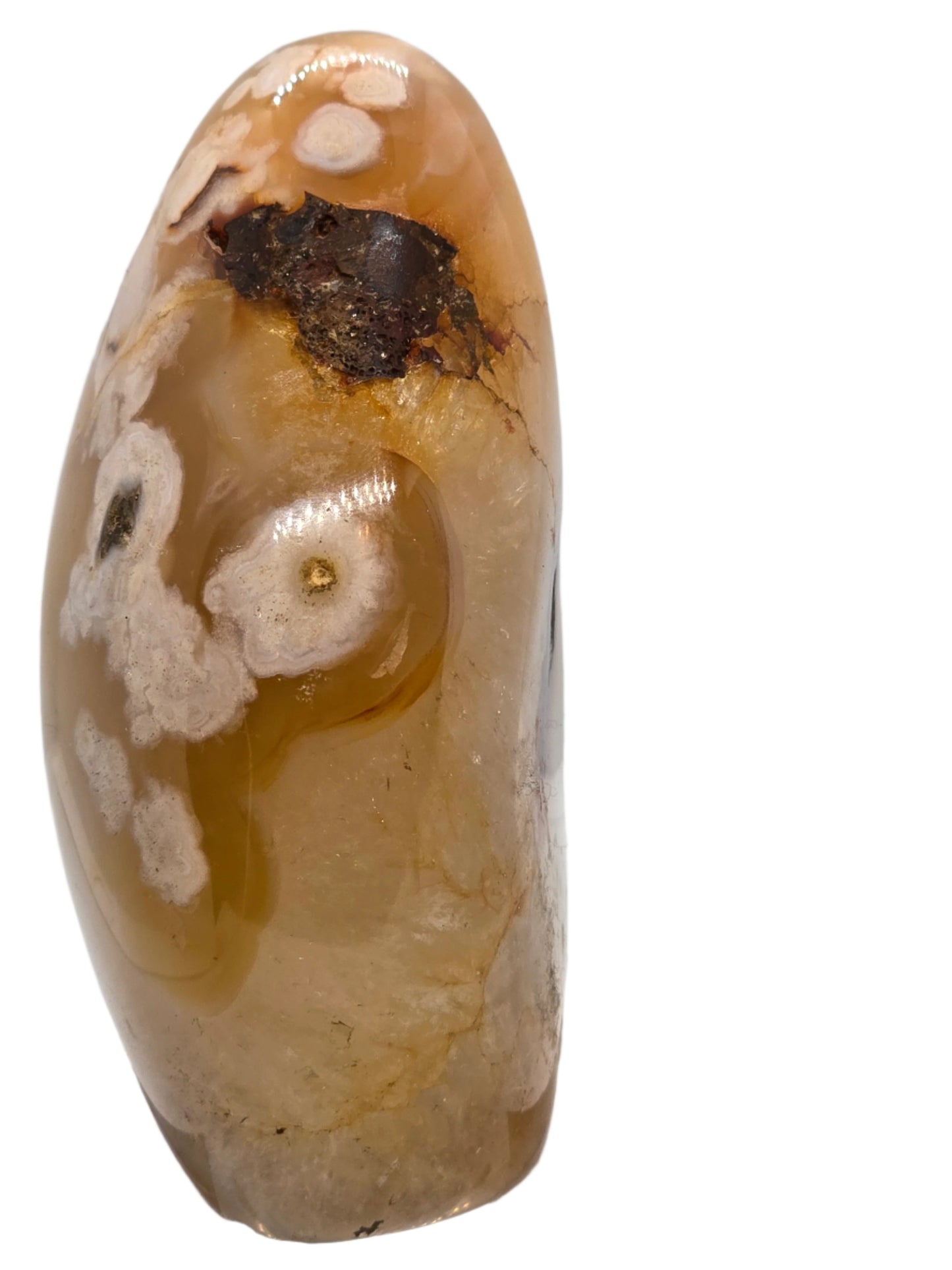 CARNELIAN FLOWERED AGATE FREE FORM