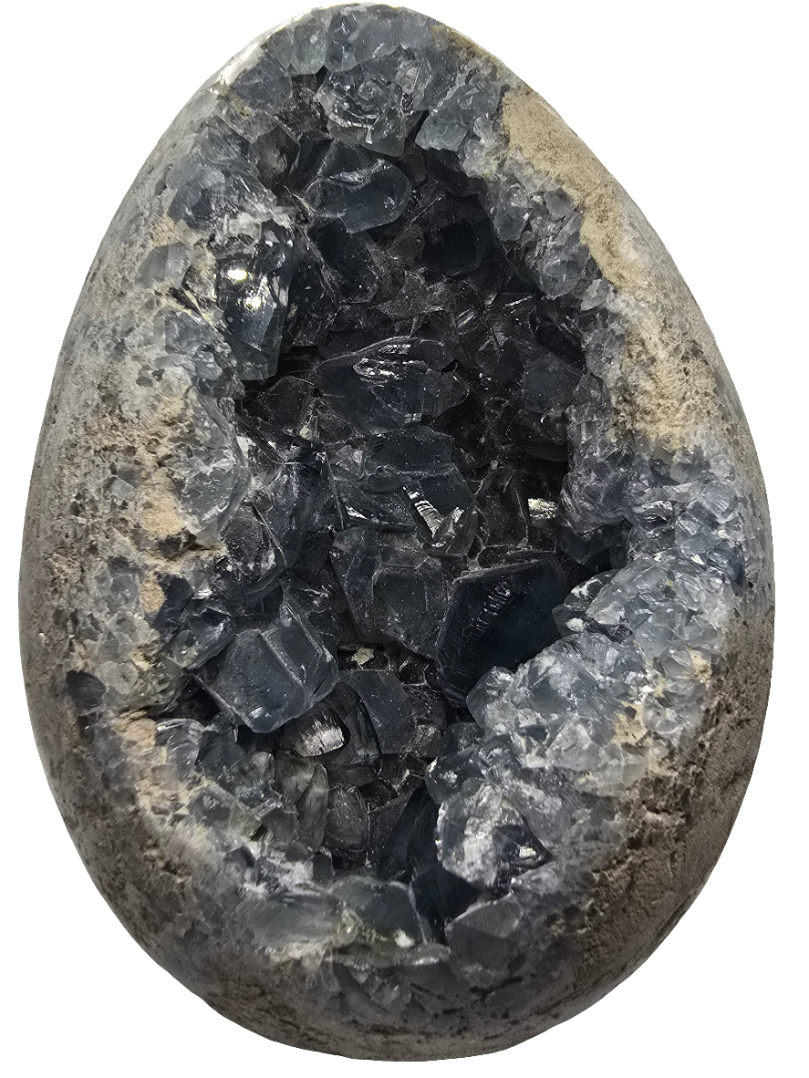 CELESTITE EGG STATEMENT DECOR