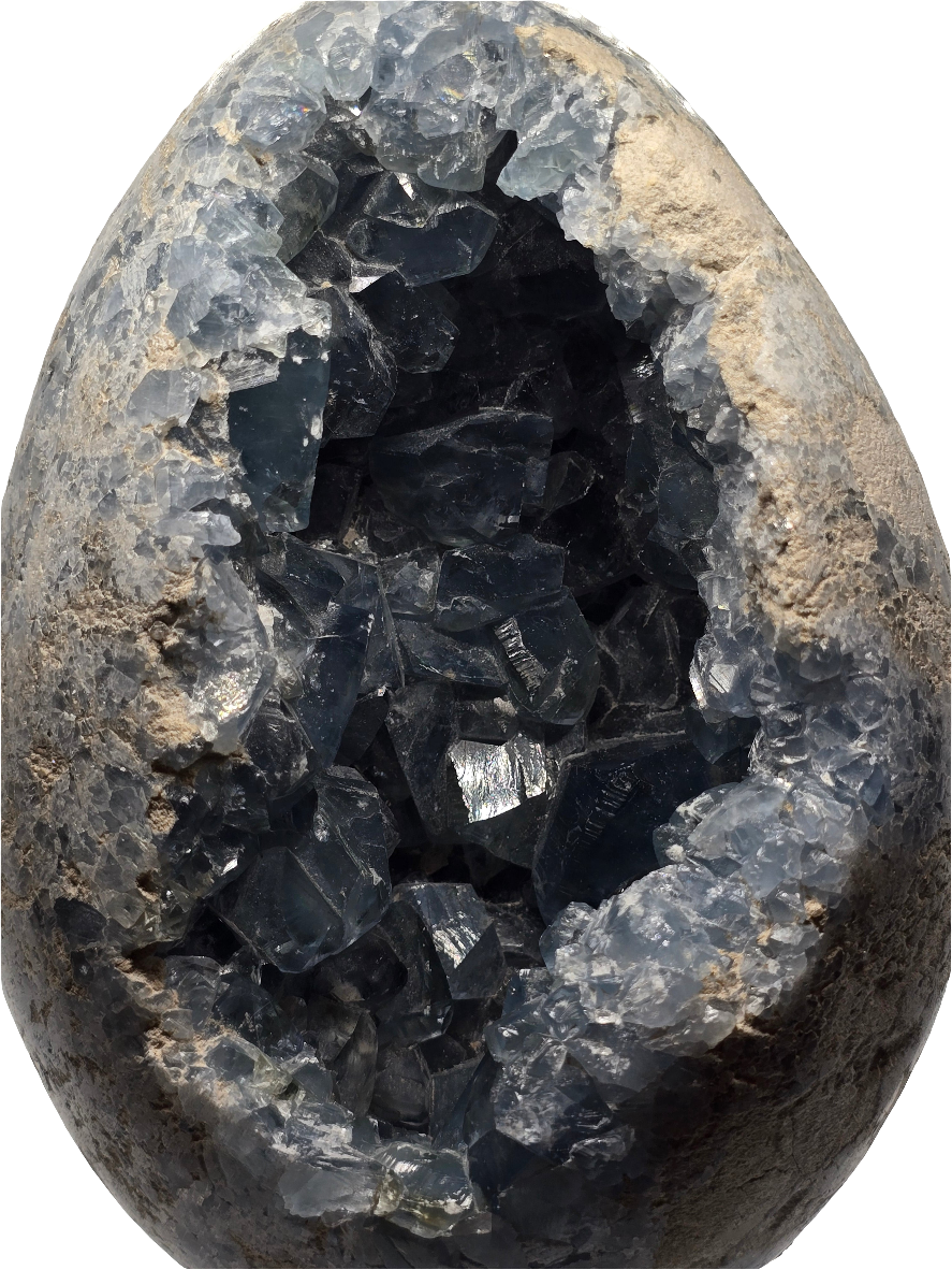 CELESTITE EGG STATEMENT DECOR