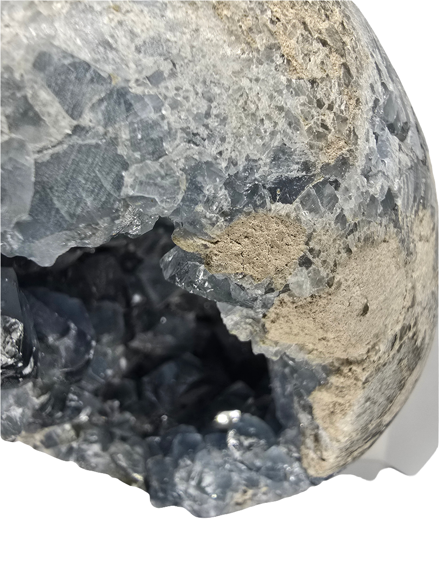 CELESTITE EGG STATEMENT DECOR