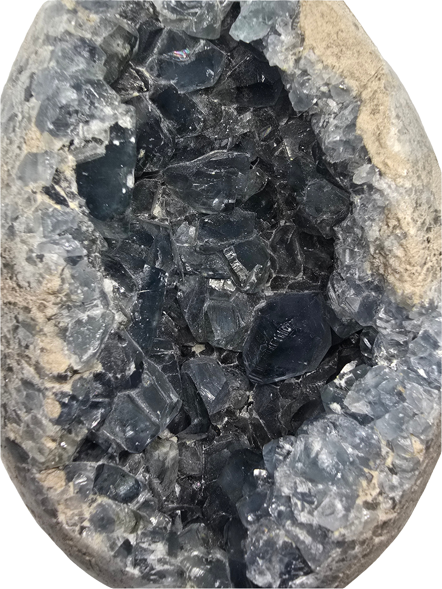 CELESTITE EGG STATEMENT DECOR