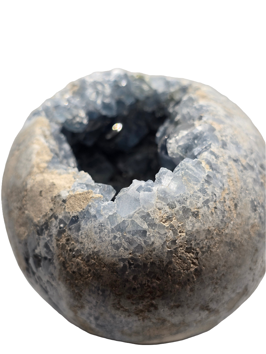 CELESTITE EGG STATEMENT DECOR