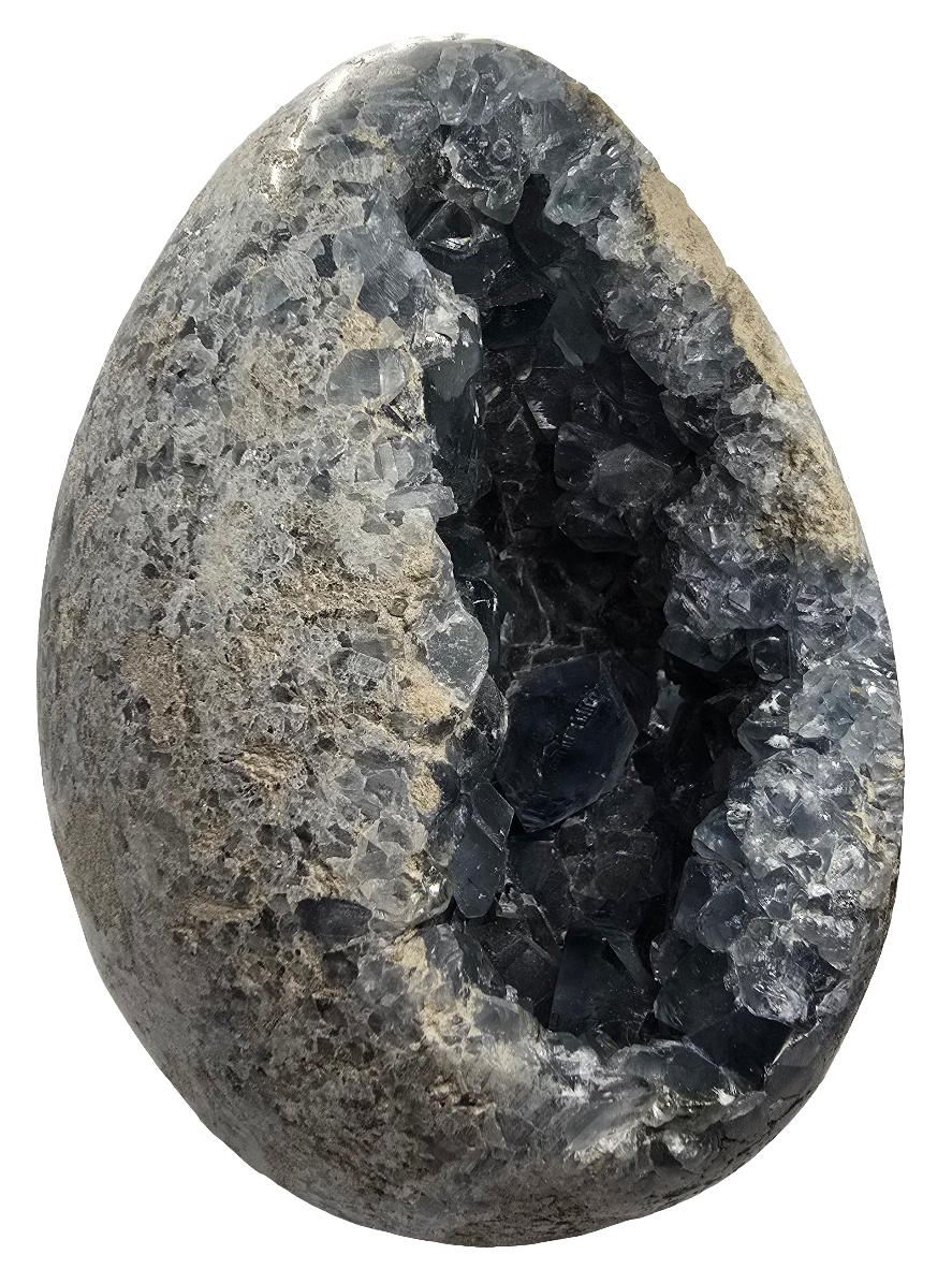 CELESTITE EGG STATEMENT DECOR